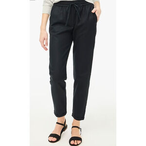 Linen-cotton blend drawstring pant Petite 0